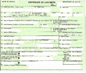 proof that Obama's birth certificate is a fake