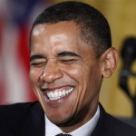 Obama laughing at what he did to America