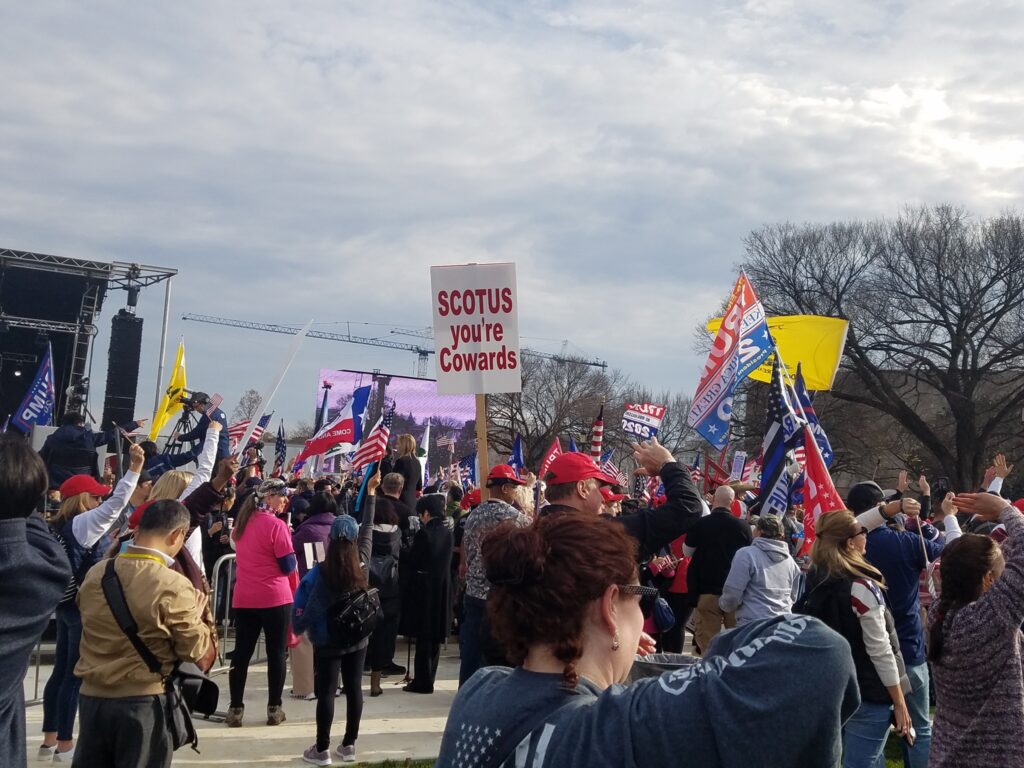 So the events concerning the Capitol building on January 6 2020 occured because that is precisely what the Supreme Court said is their criteria.